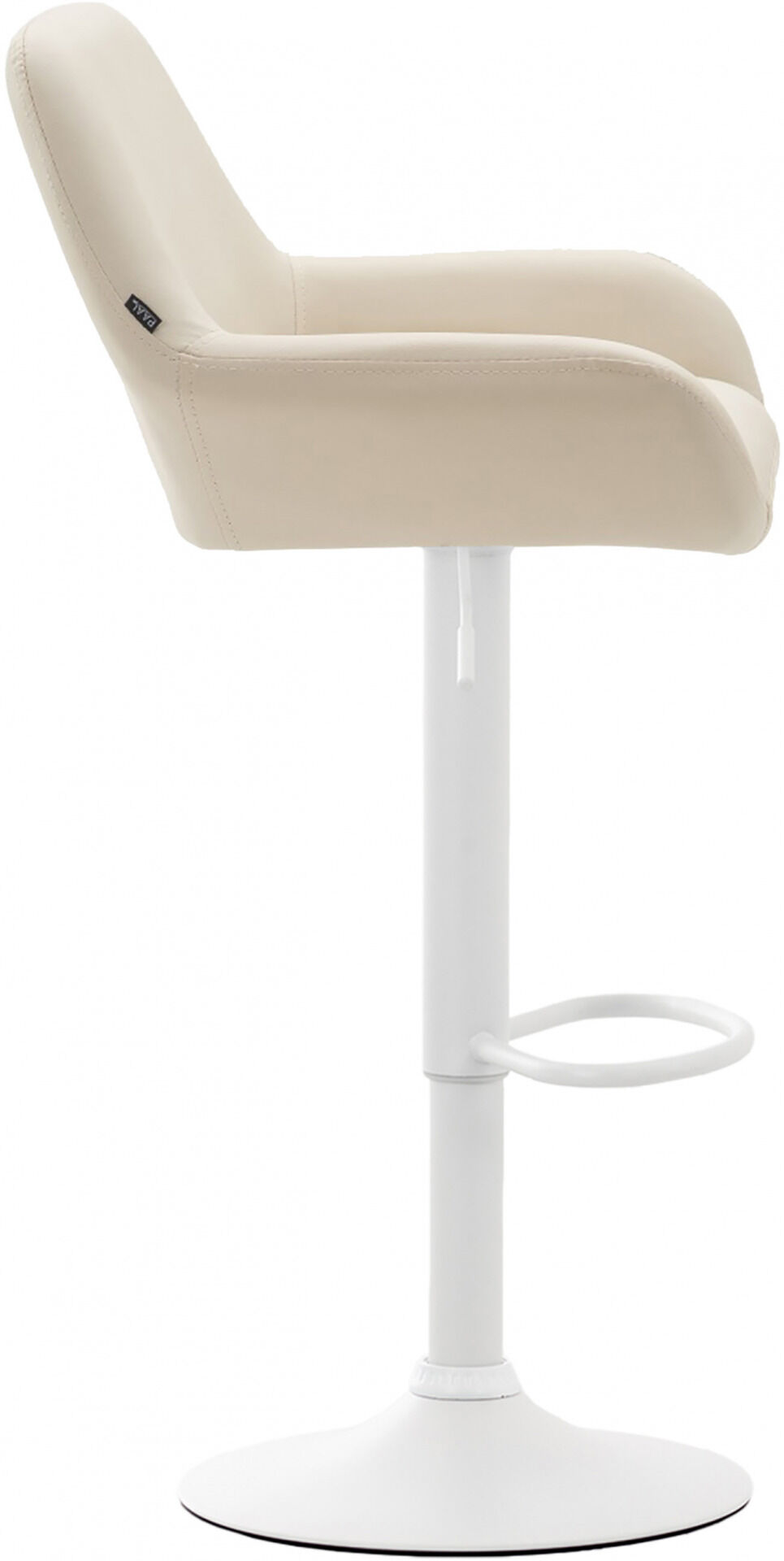 Barhocker Braga Kunstleder weiß, creme