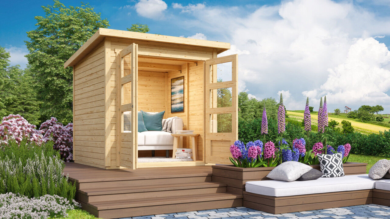 Pultdach Gartenhaus Stockach 2 natur