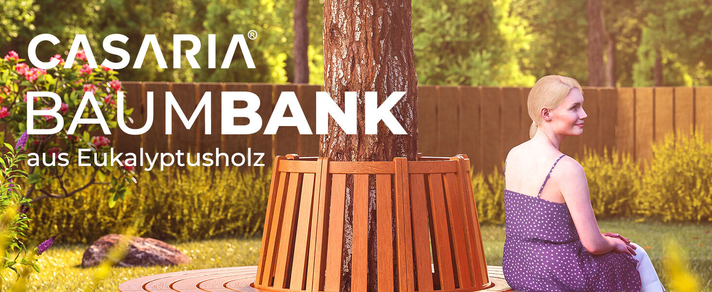 Baumbank Ø190cm Eukalyptusholz FSC®-zertifiziert