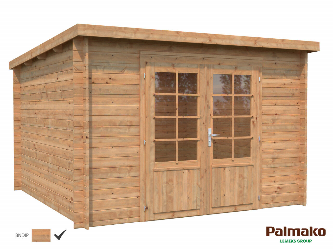 Flachdach Palmako Gartenhaus Ella 8,7 m²