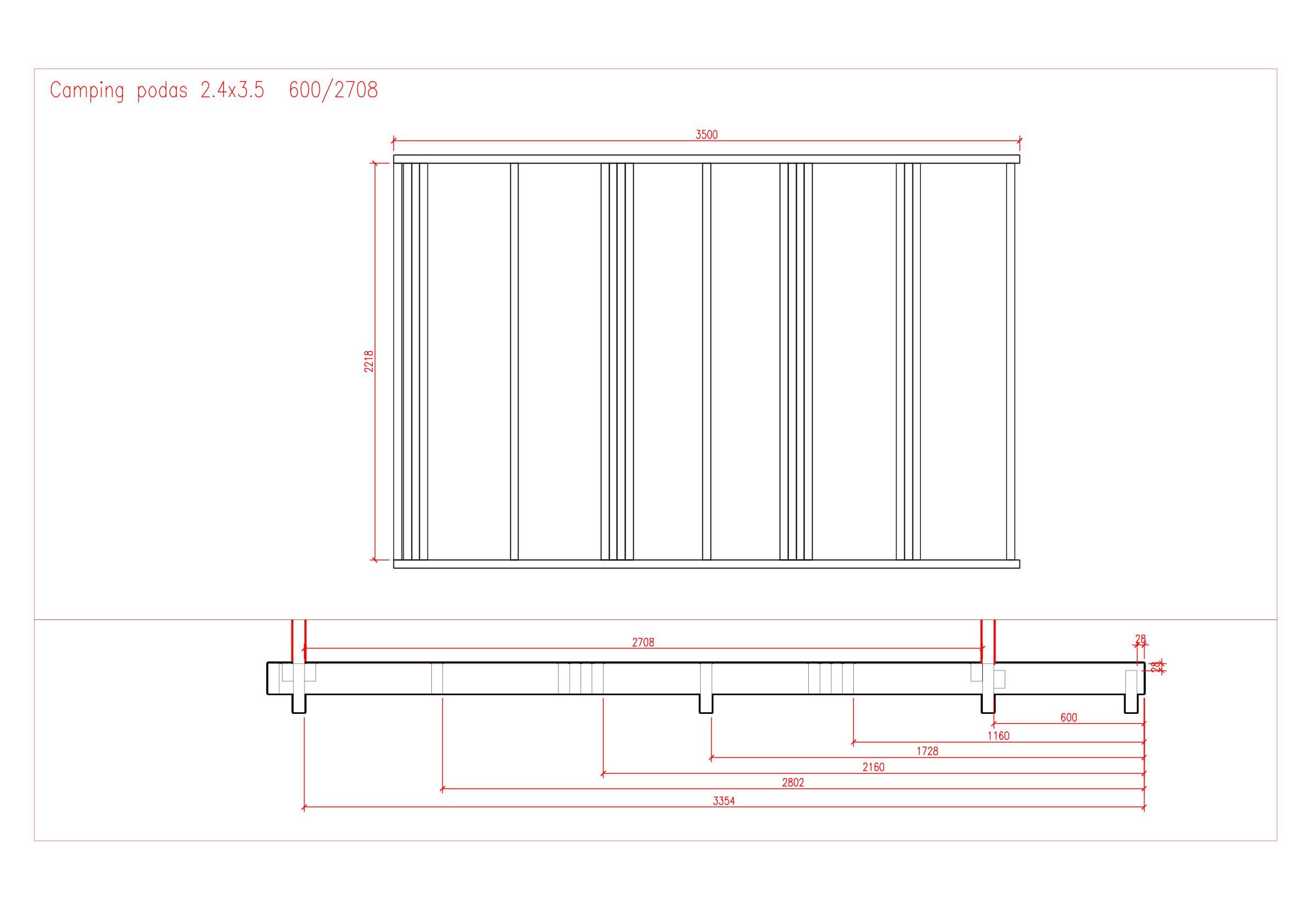 Camping Pod Helsinki 240x350, montiert