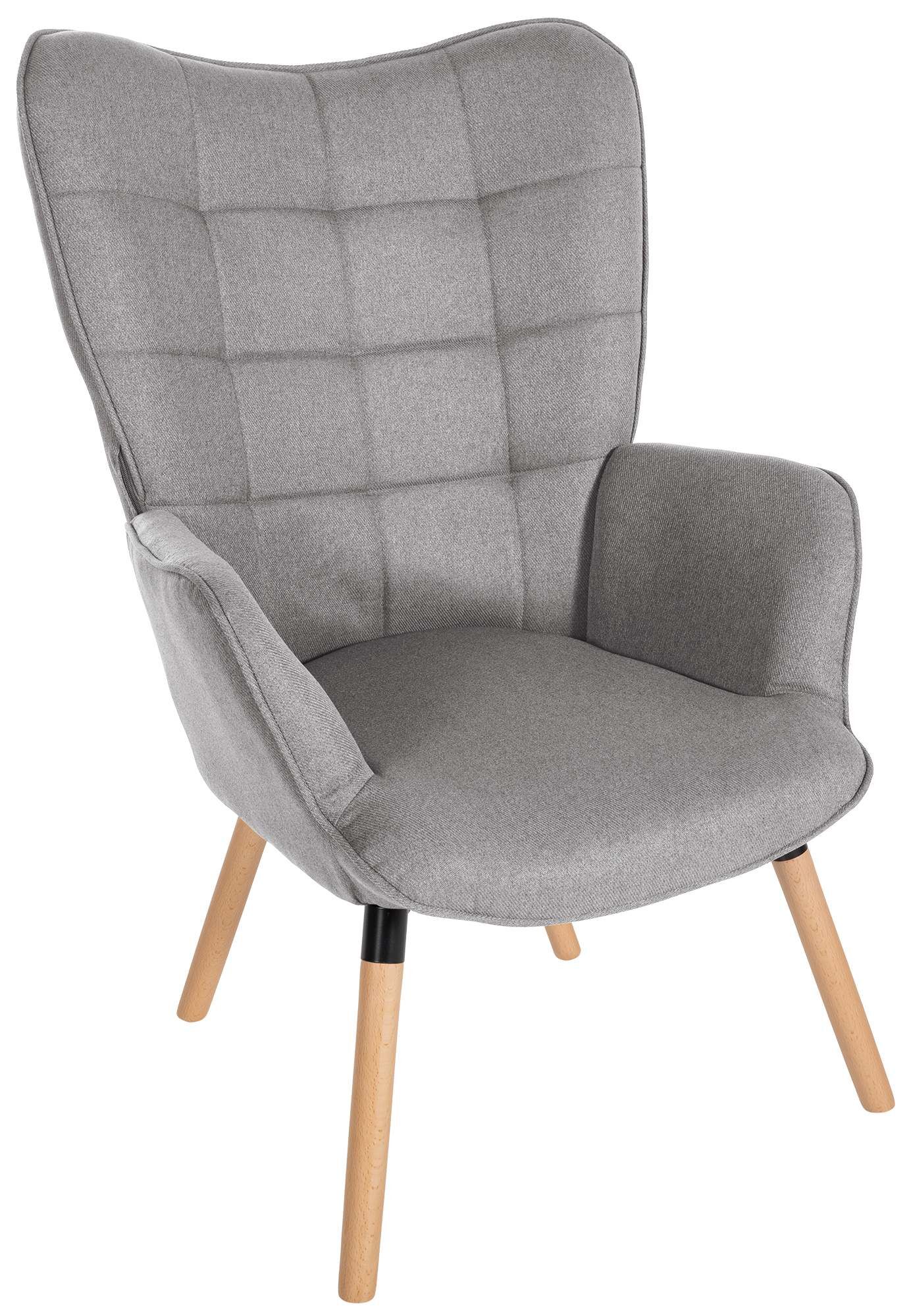 Sessel Garding Stoff, grau