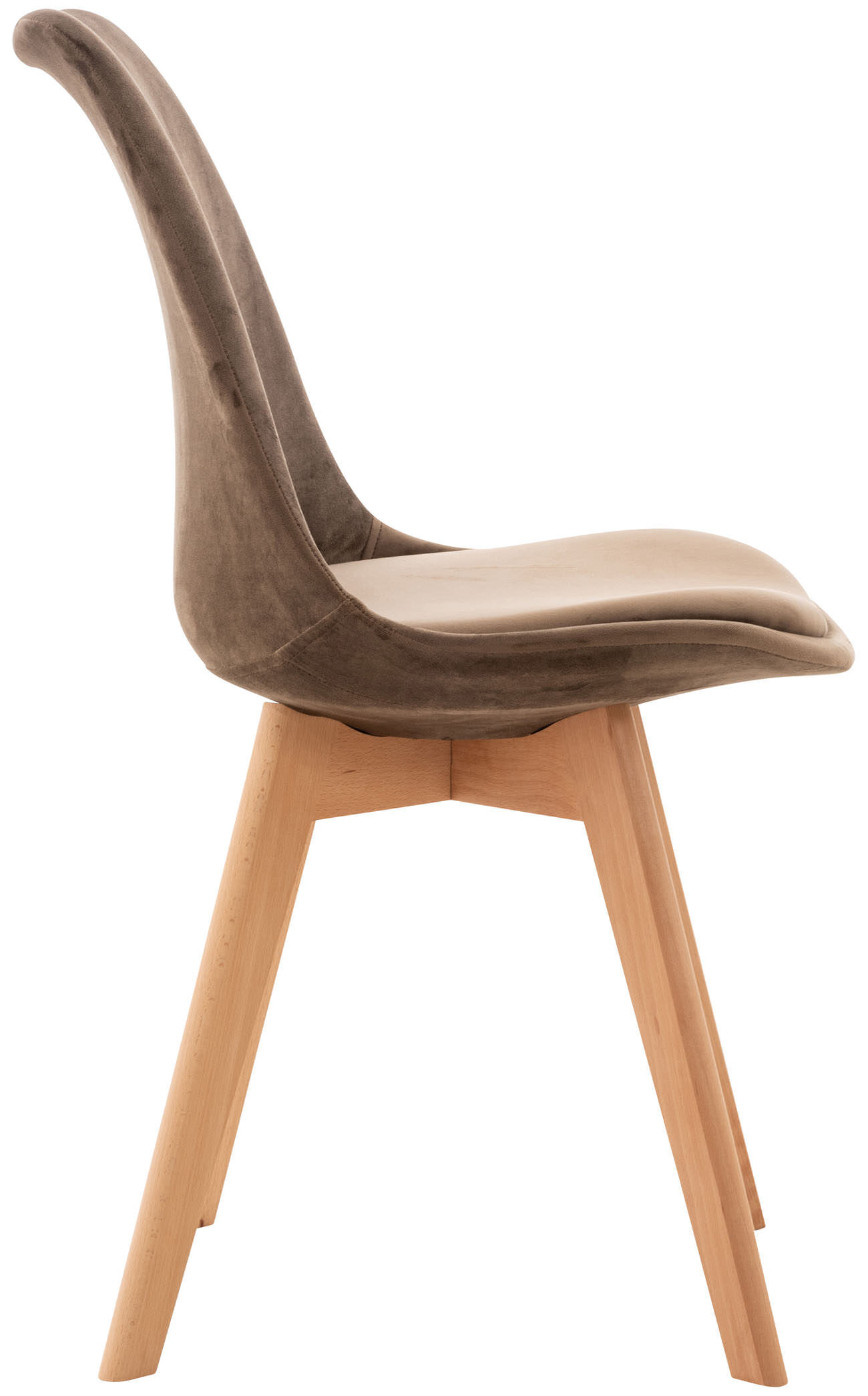 Stuhl Linares Samt, dunkelbraun