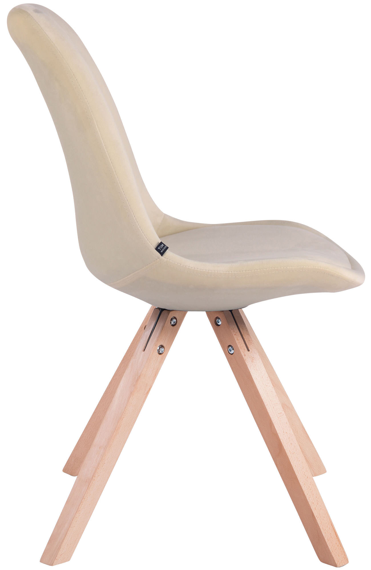 4er Set Stühle Toulouse Samt Square natura, creme