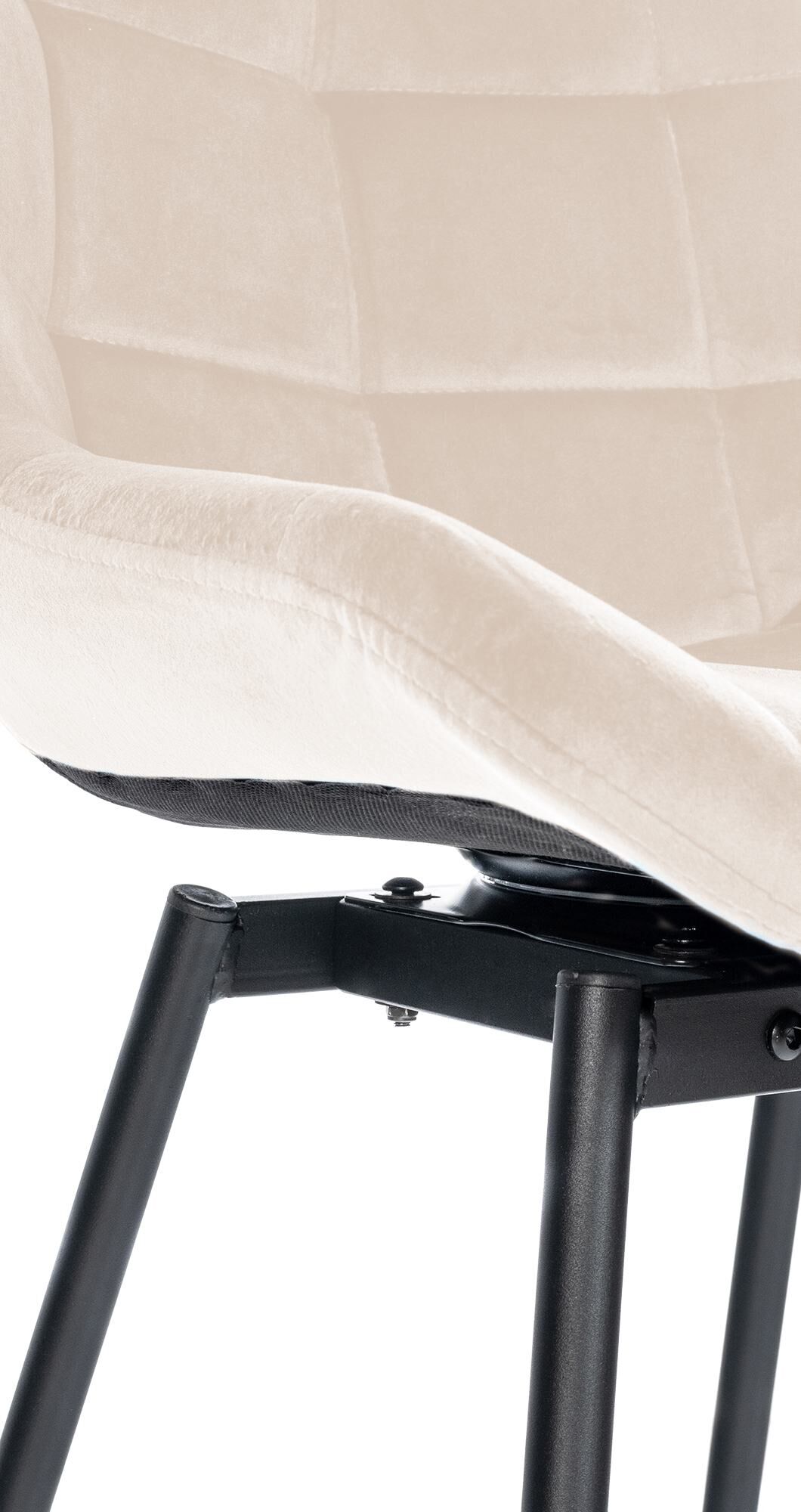 Barhocker Weston Schwenkbar Samt, creme