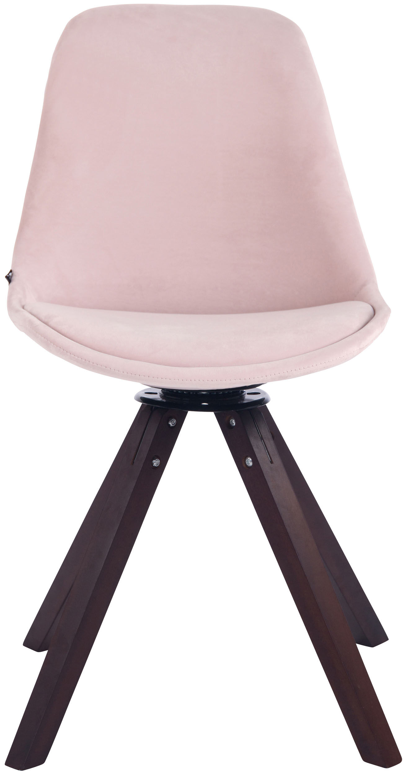 Esszimmerstuhl Troyes Samt Square walnuss, pink