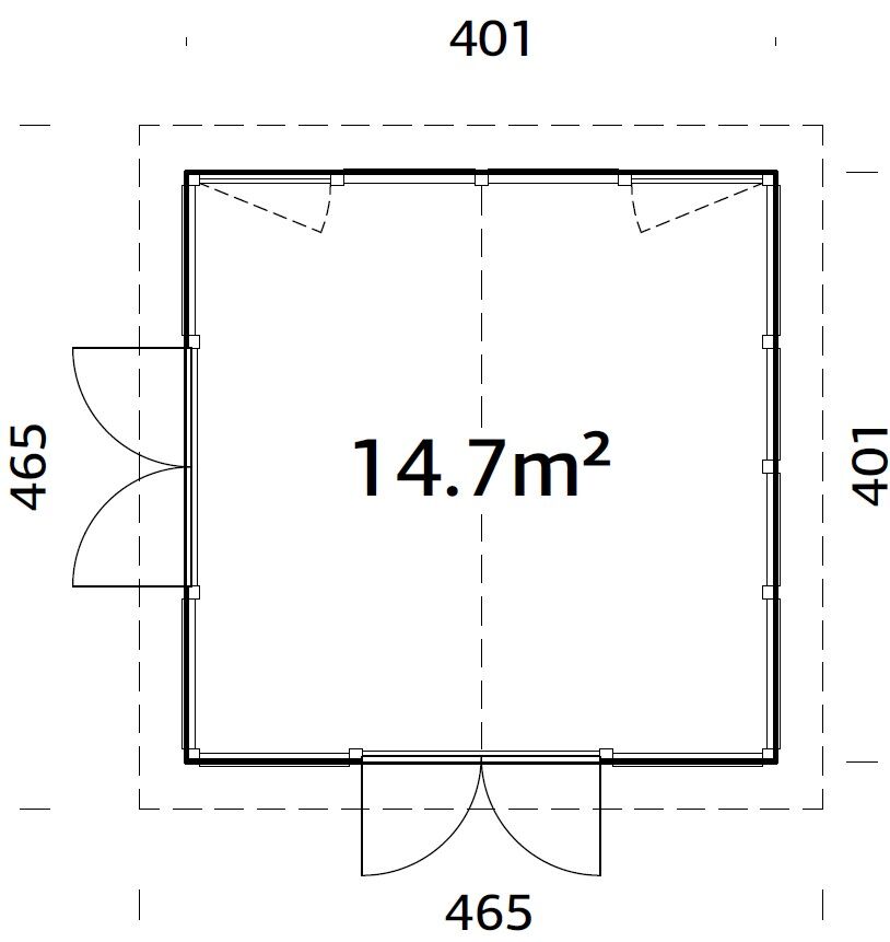 Palmako Glashaus Isabella 14.7 m2