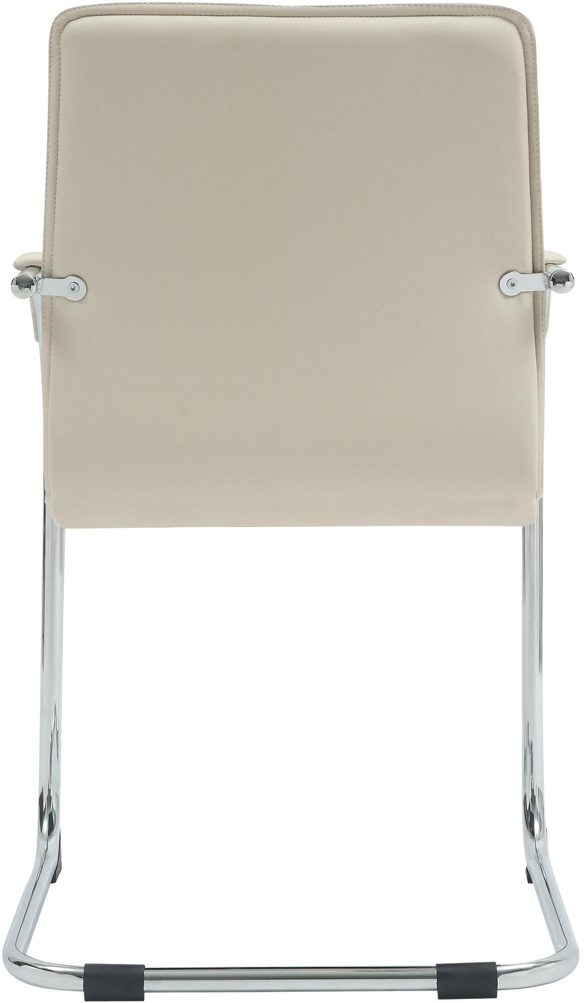 Besucherstuhl Tira Kunstleder, creme