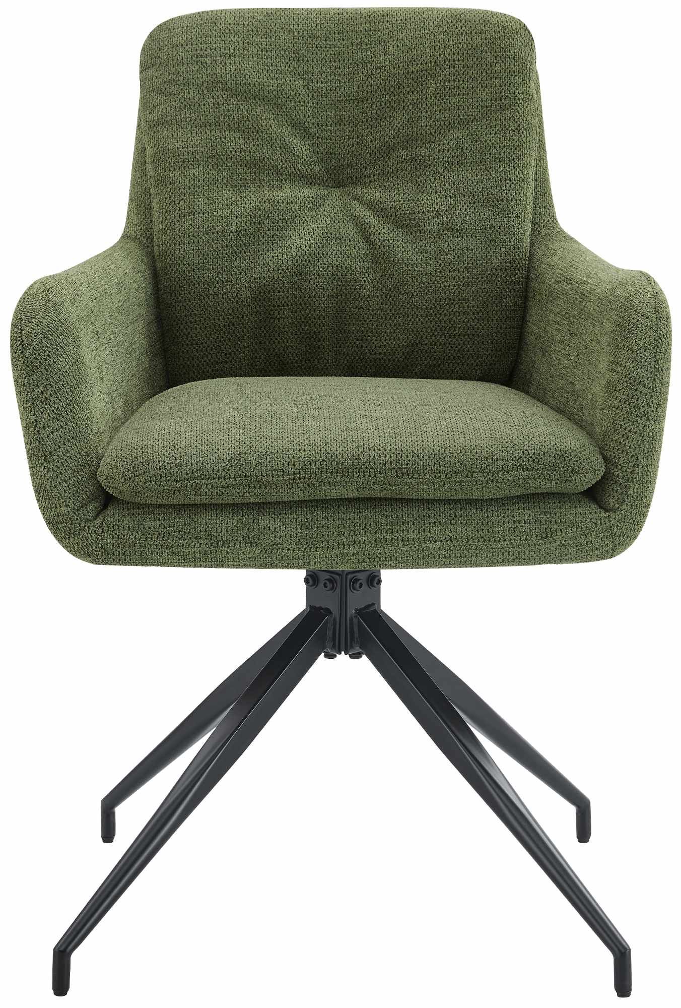 2er Set Esszimmerstuhl Pickett Stoff, grün