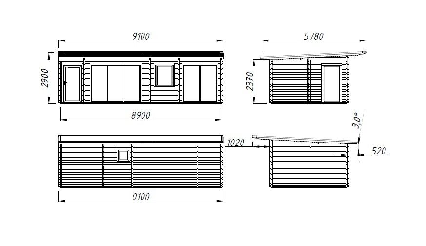 Palmako Ferienhaus Cecilia 32 m2