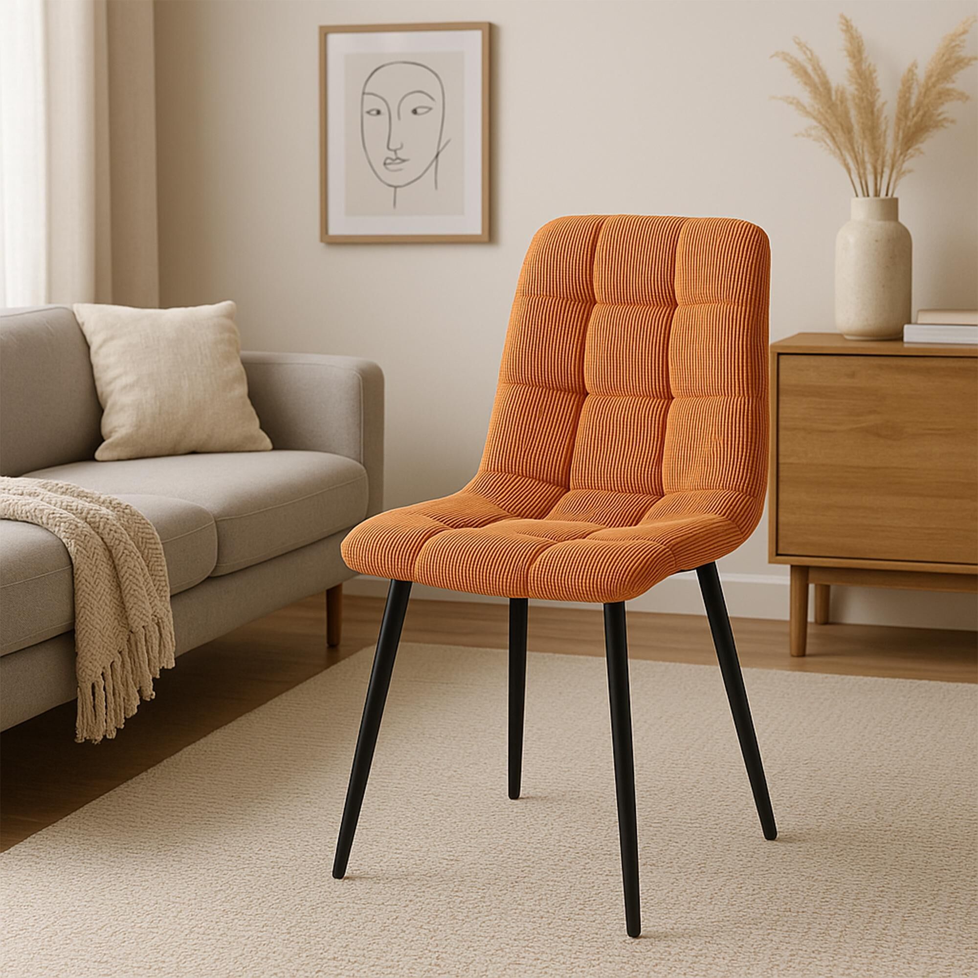 Esszimmerstuhl Tilde Cord, orange