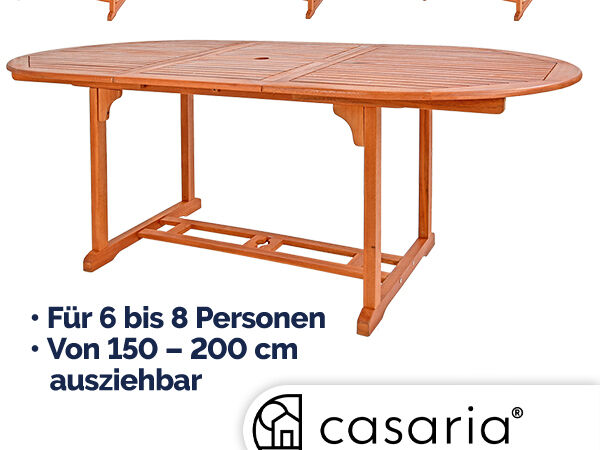 Garten-Sitzgruppe Vanamo 7-tlg Eukalyptusholz FSC®-zertifiziert