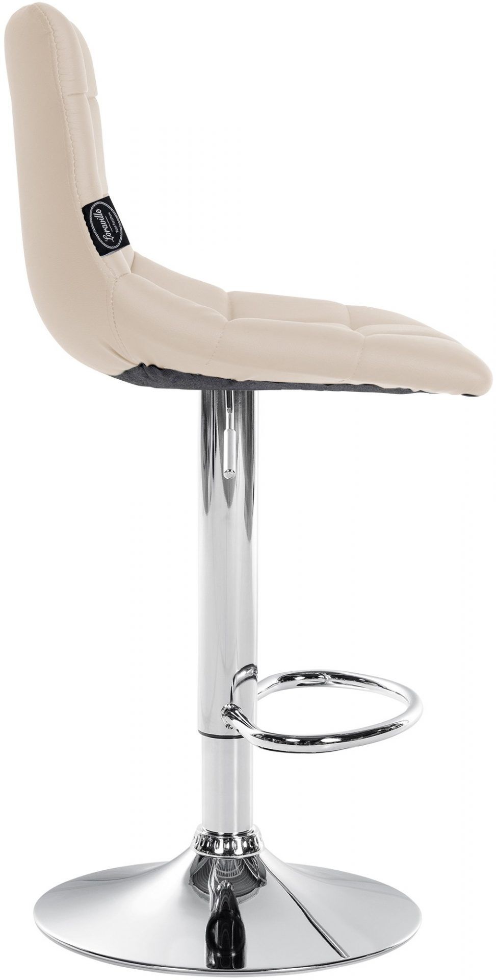 2er Set Barhocker Jerry Kunstleder chrom, creme