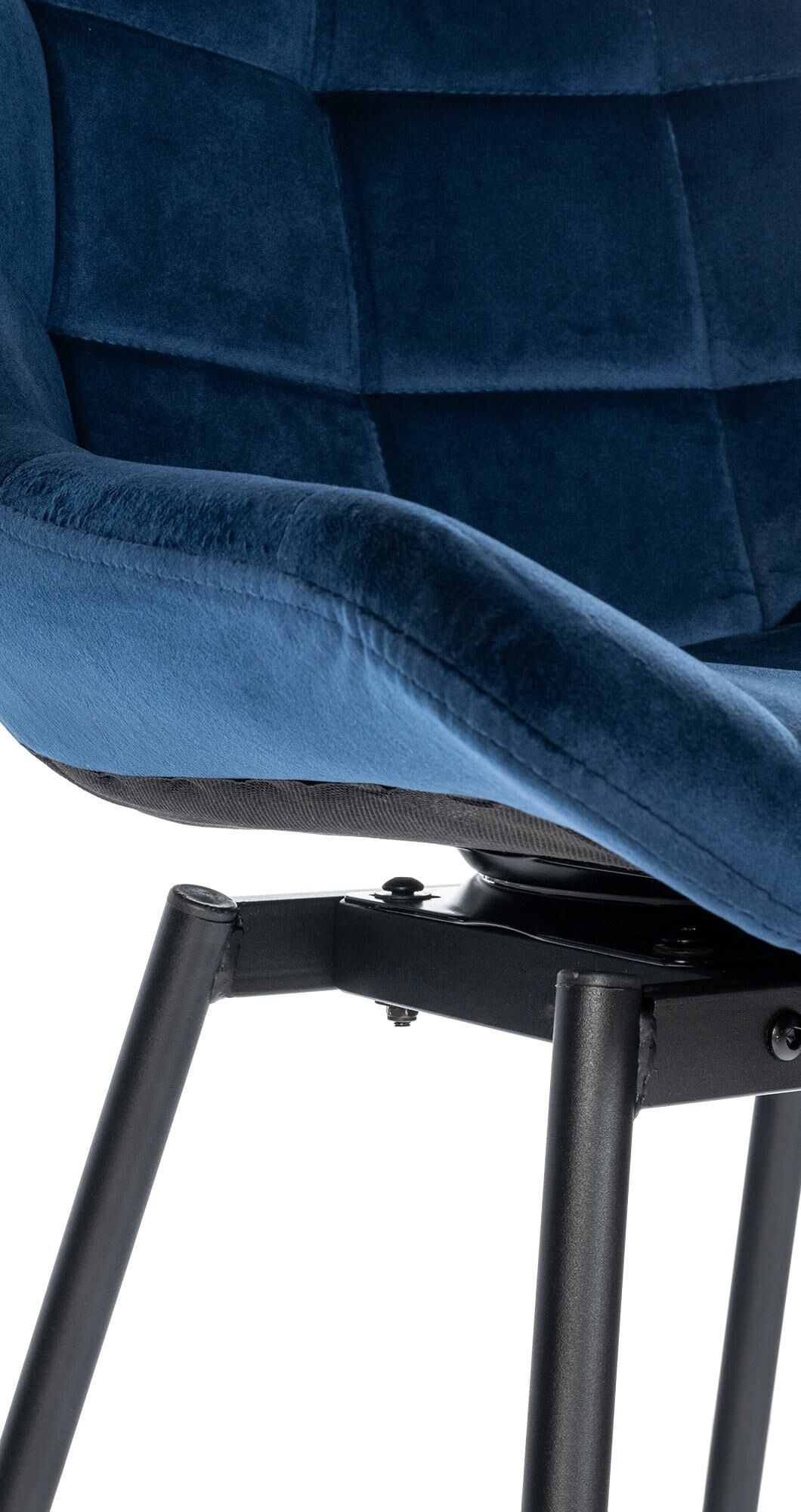 Barhocker Weston Schwenkbar Samt, blau