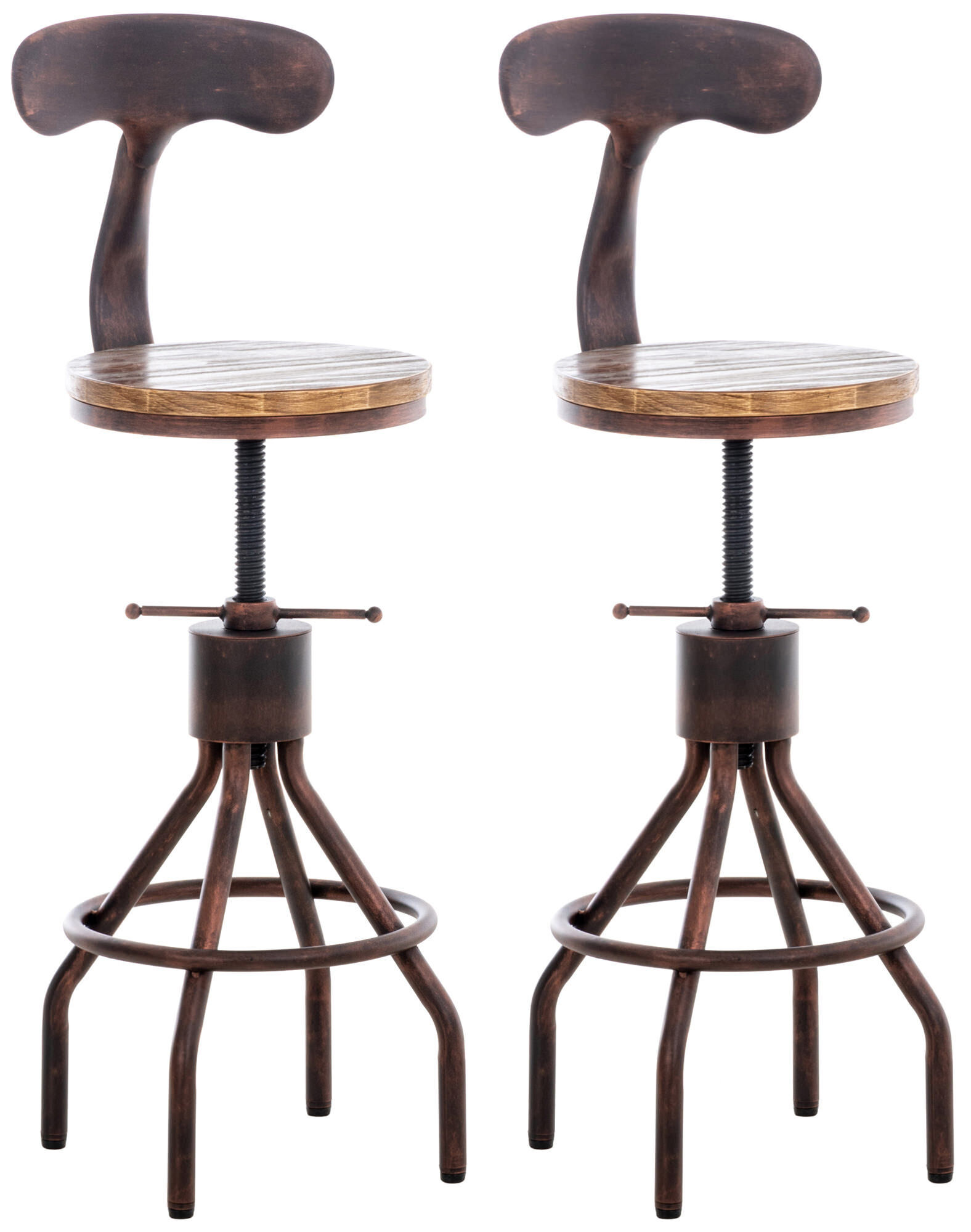 2er Set Barhocker Hanam, bronze