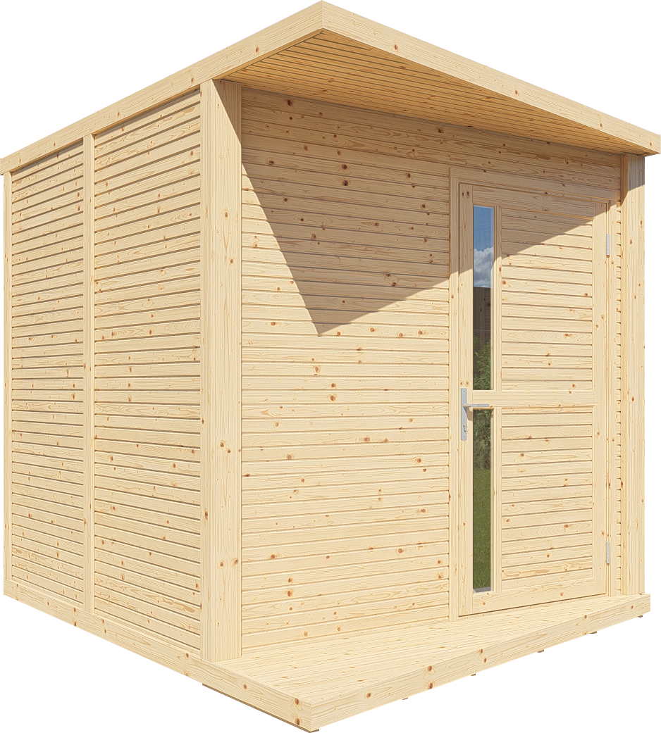 Gartenhaus Holz Concept naturbelassen 297 x 234 cm