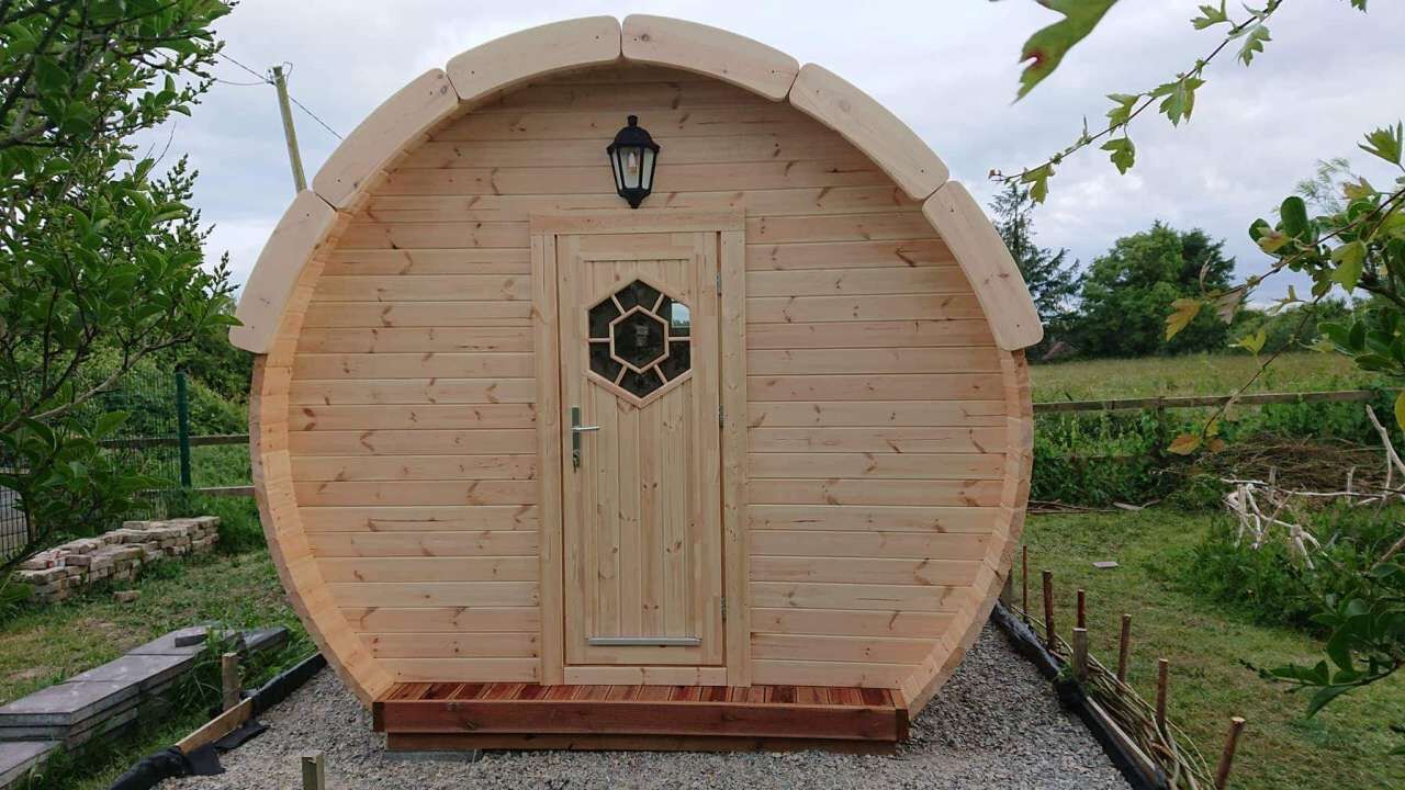 Camping Fass Oslo 300x590, schwarz - Hexagonal