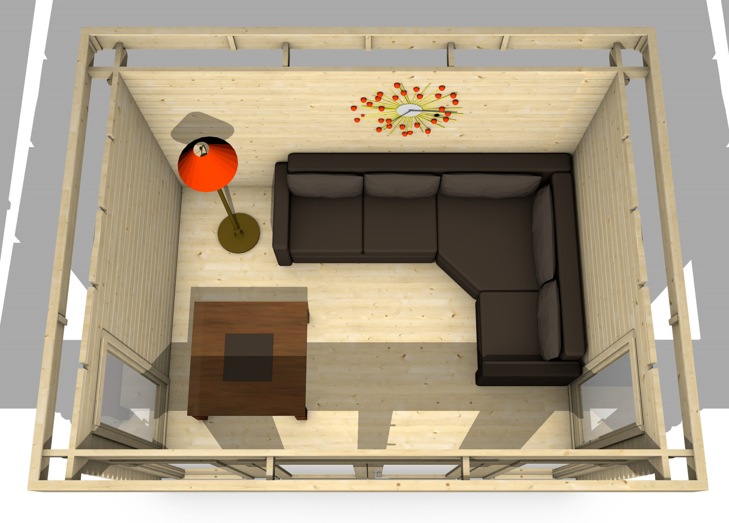 Flachdach Gartenhaus York 8