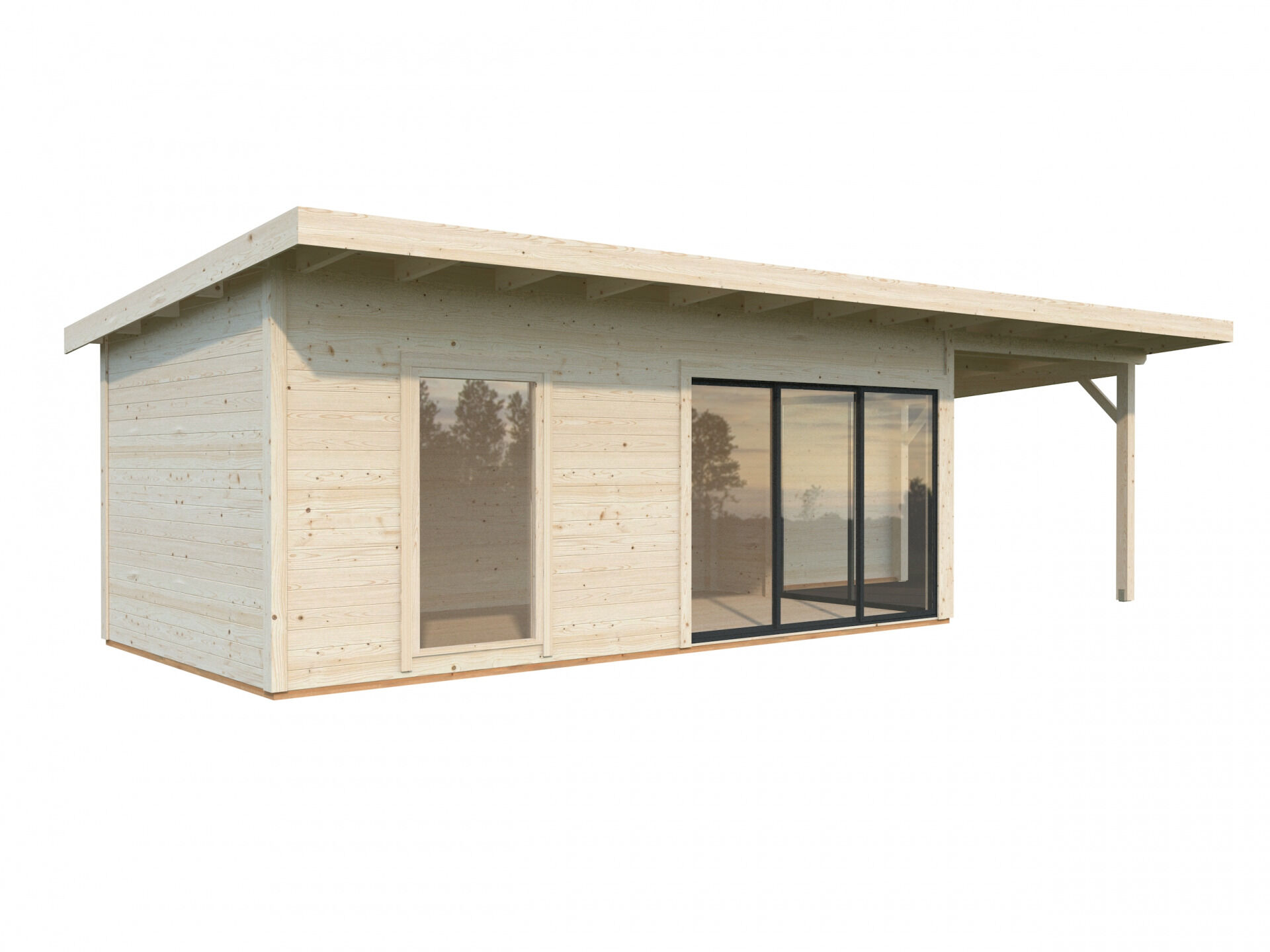 Palmako Pultdach Gartenhaus Andrea 17,1+7,9 m² Slide
