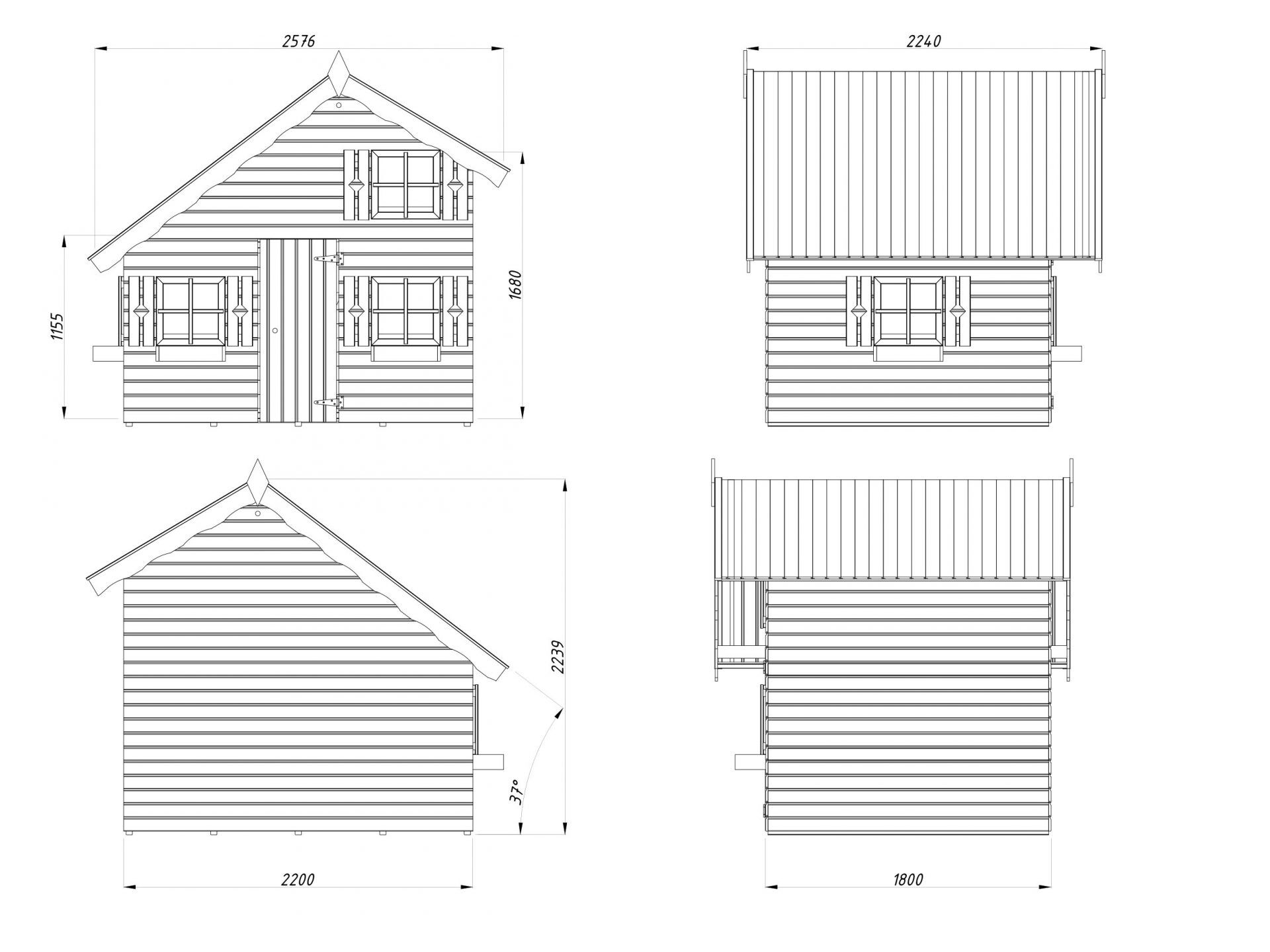 Palmako Kinderspielhaus Tom 3,8 m²