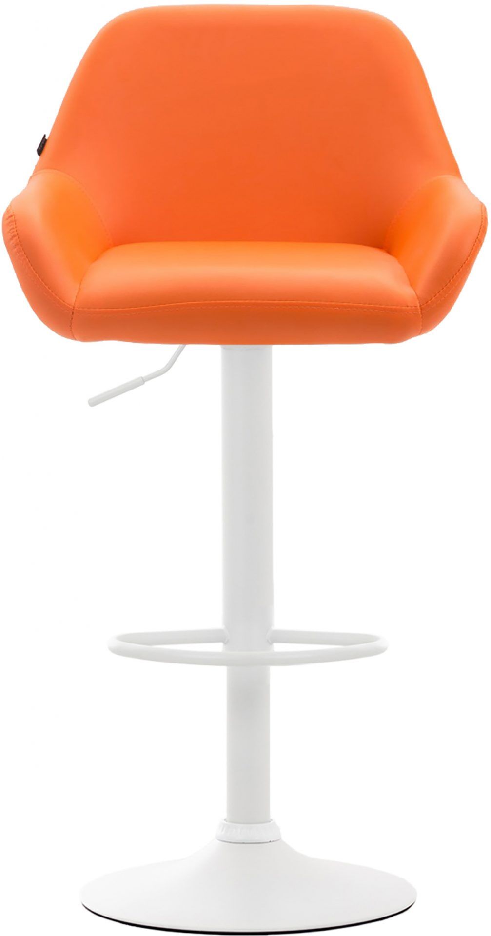 2er Set Barhocker Braga Kunstleder weiß, orange