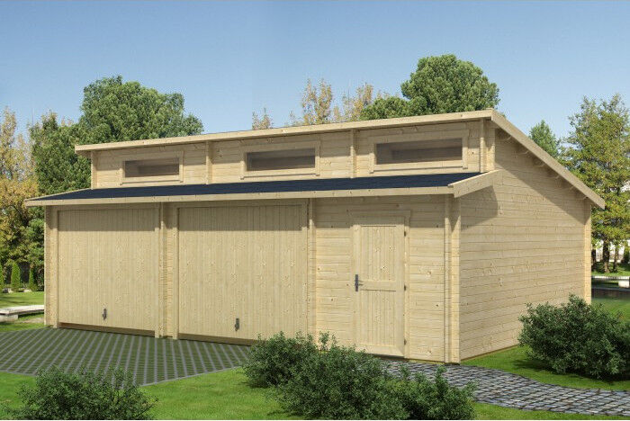 Lasita Maja Holzgarage Hawaii mit 2 Schwingtoren 4410658
