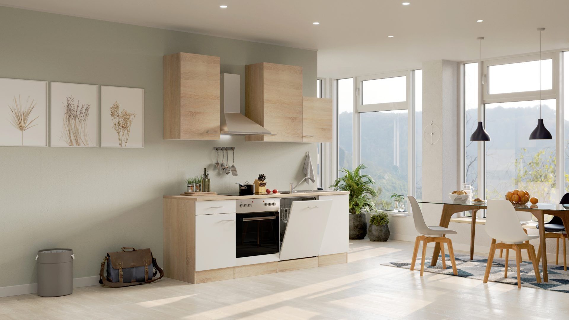 Küchenzeile SAMOA 220 cm mit E-Geräten