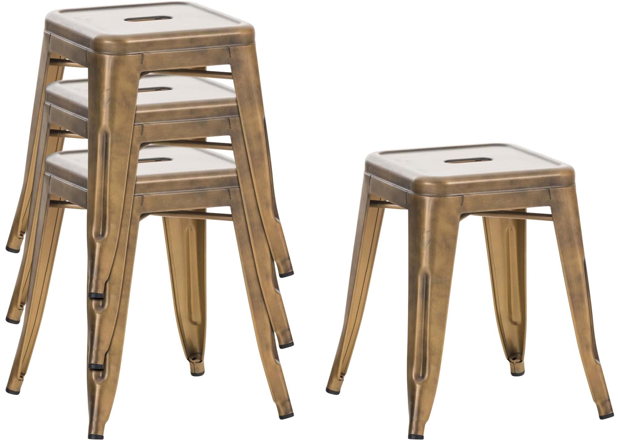 4er Set Hocker Armin, gold
