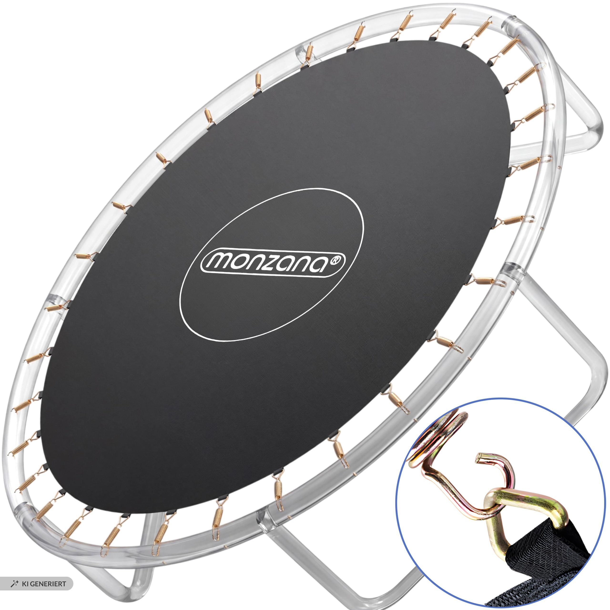 Trampolin Sprungtuch Schwarz Ø183cm