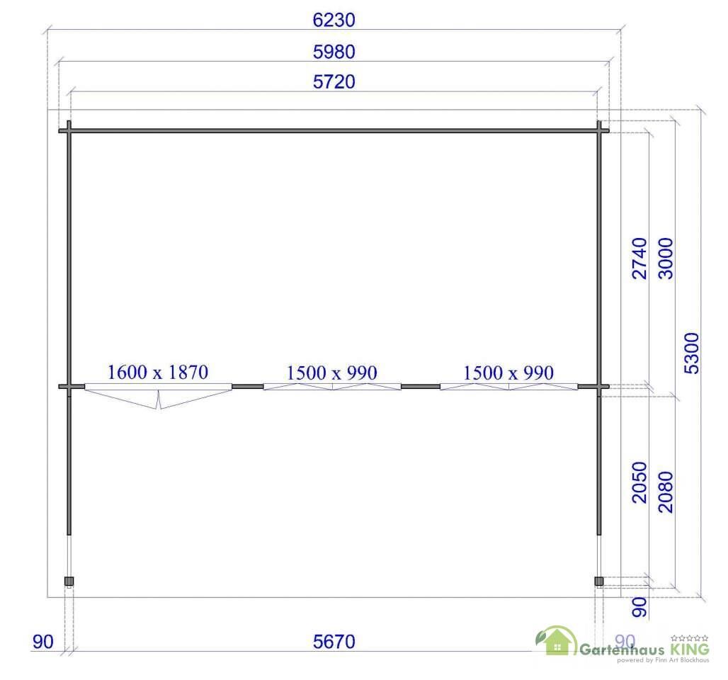 Grundriss vom Gartenhaus Norwegen 10