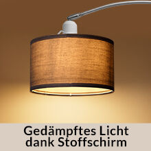 Design Bogenlampe Grau 150-175cm verstellbar