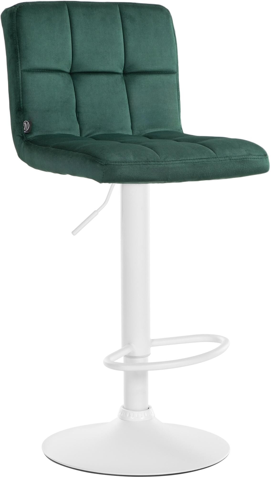 Barhocker Peru Samt weiß, grün