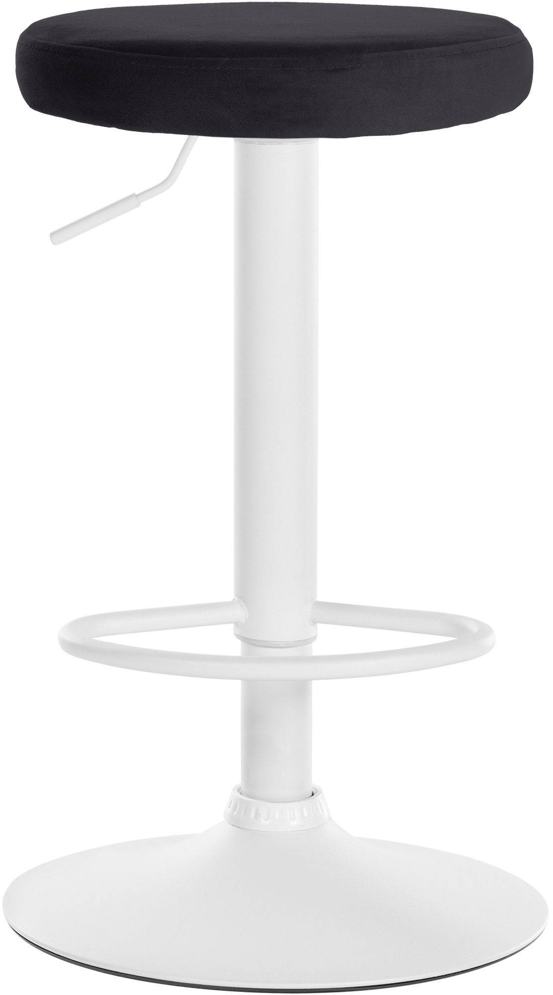 Barhocker Ponte Samt weiß, schwarz
