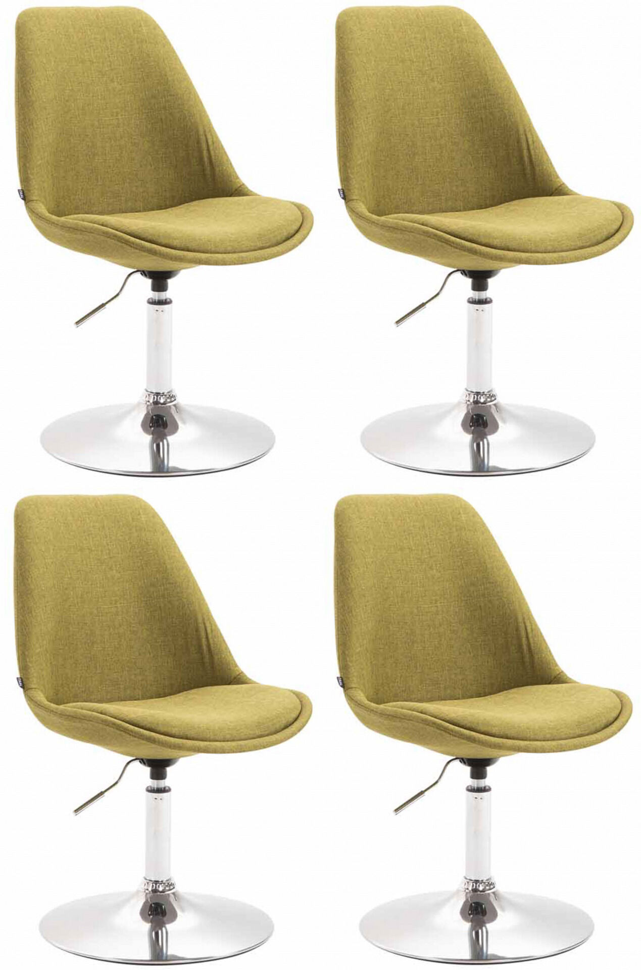 4er Set Stühle Maverick C Stoff, grün