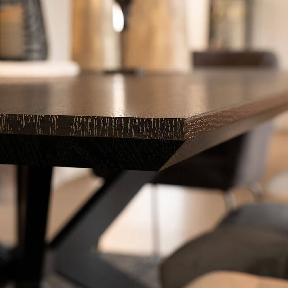 Esstisch Eckig AVENCIA inkl. Sternfuß - 160 x 100 cm Dark Oak