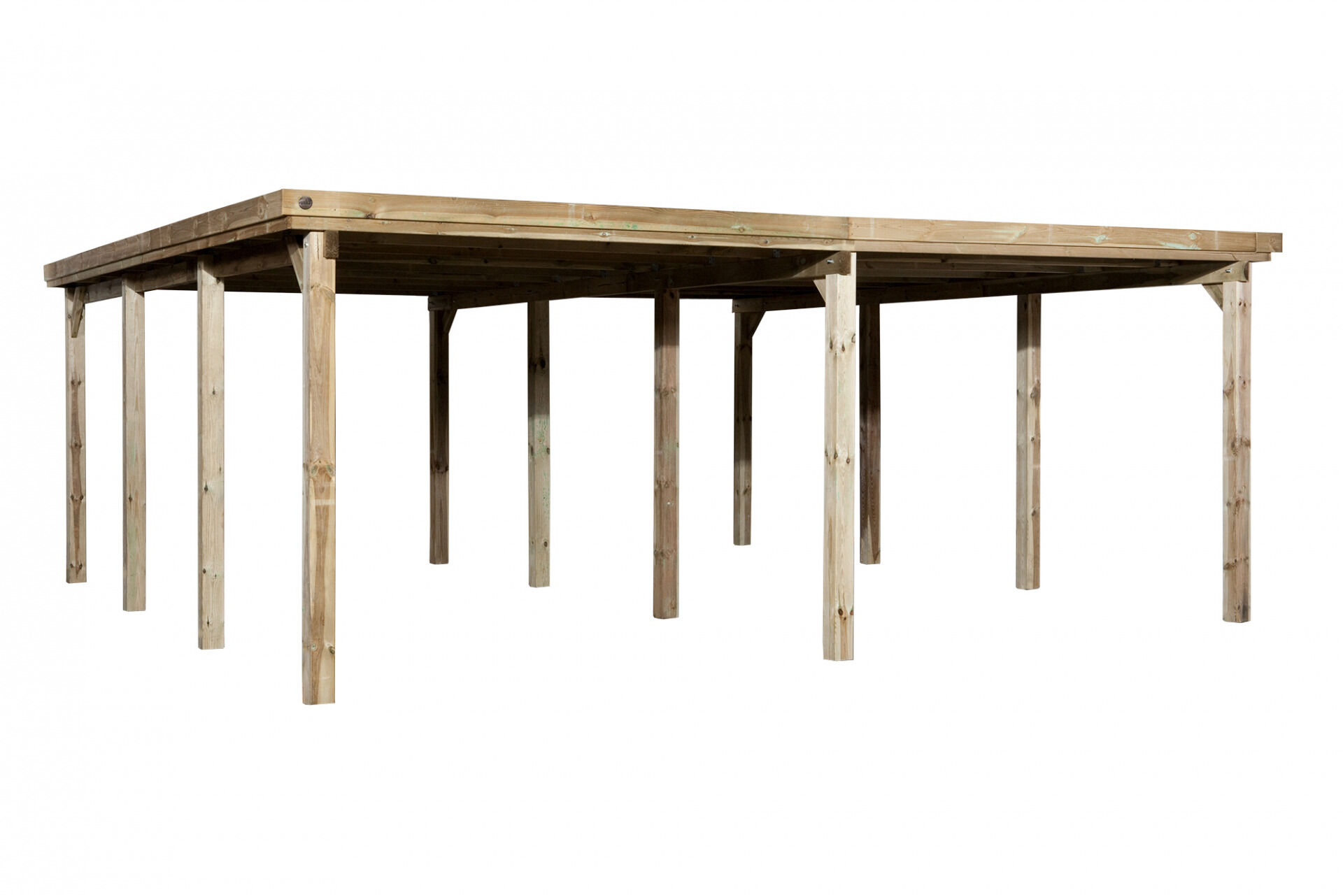 weka Flachdach-Doppelcarport 618 Gr.2 Trapezblech-Dach