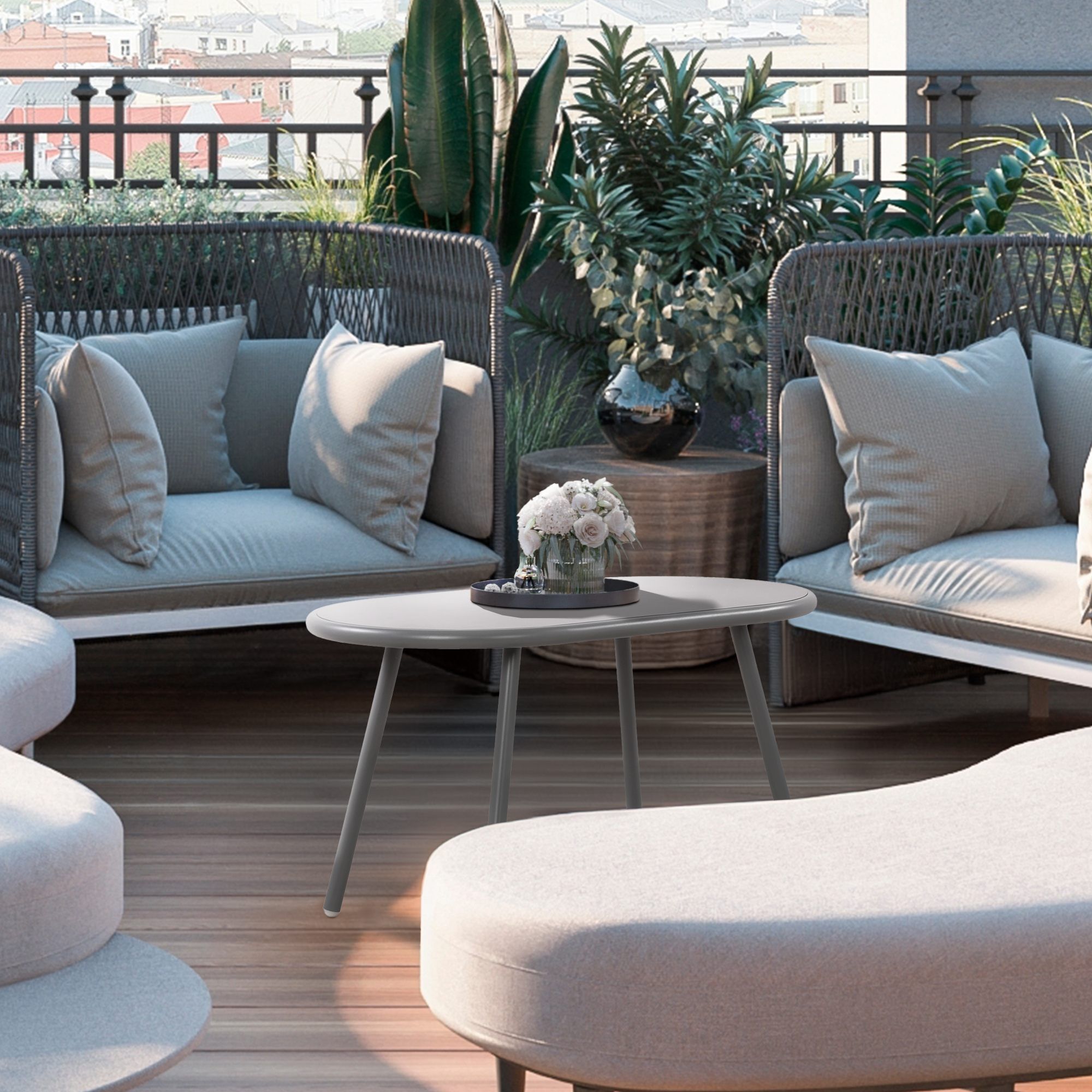 Couchtisch Velva, dunkelgrau