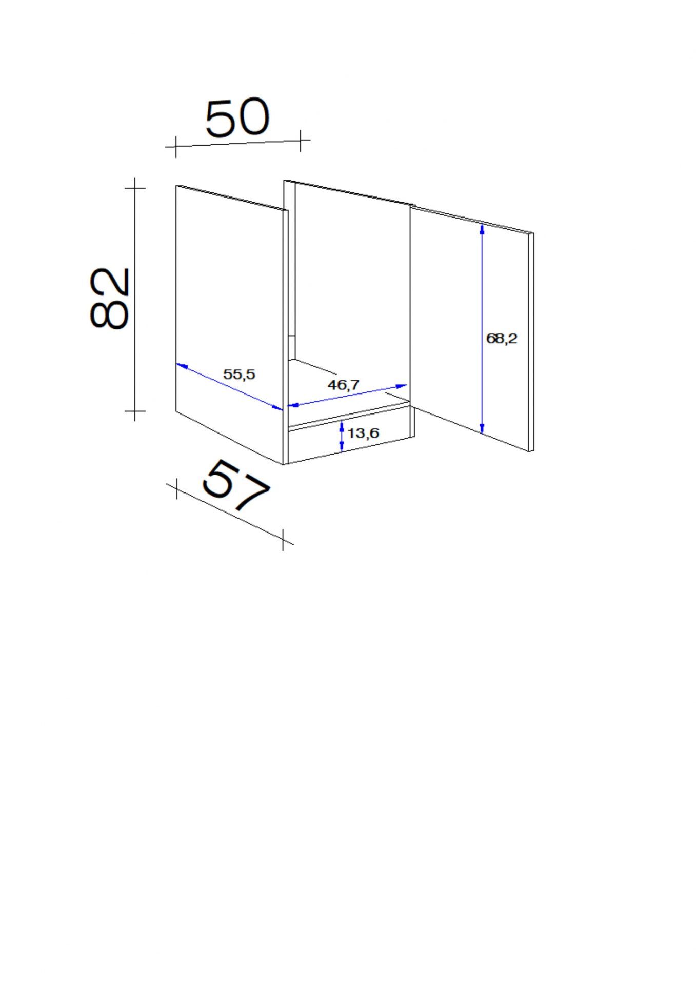 Spülenunterschrank CARA 50x82 cm