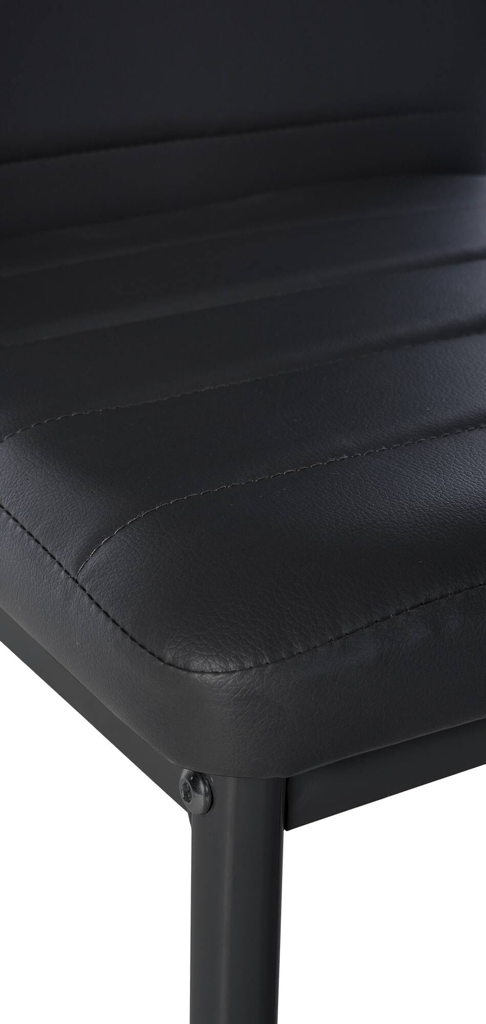 Esszimmerstuhl Mayfair Kunstleder, schwarz