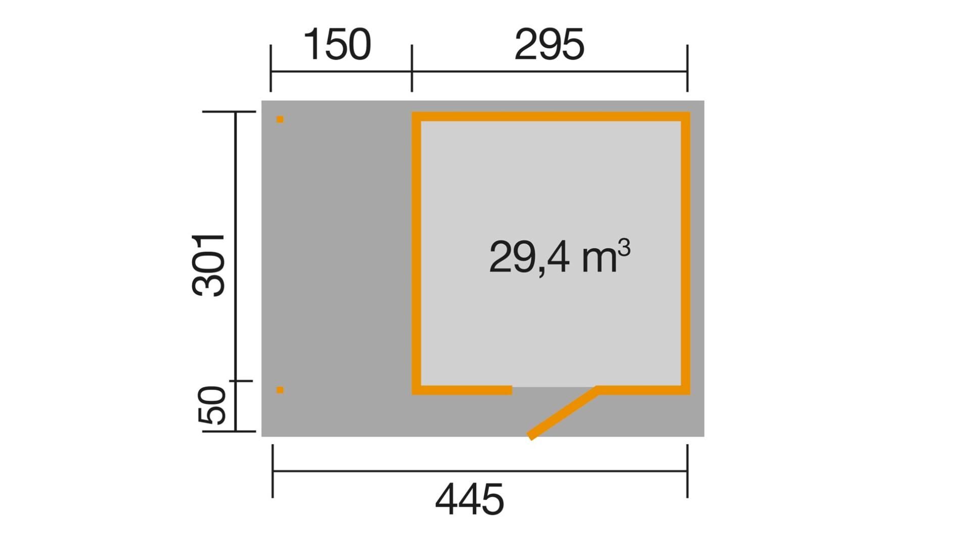 weka Design-Gartenhaus wekaLine 172 A 4,9x3,8m