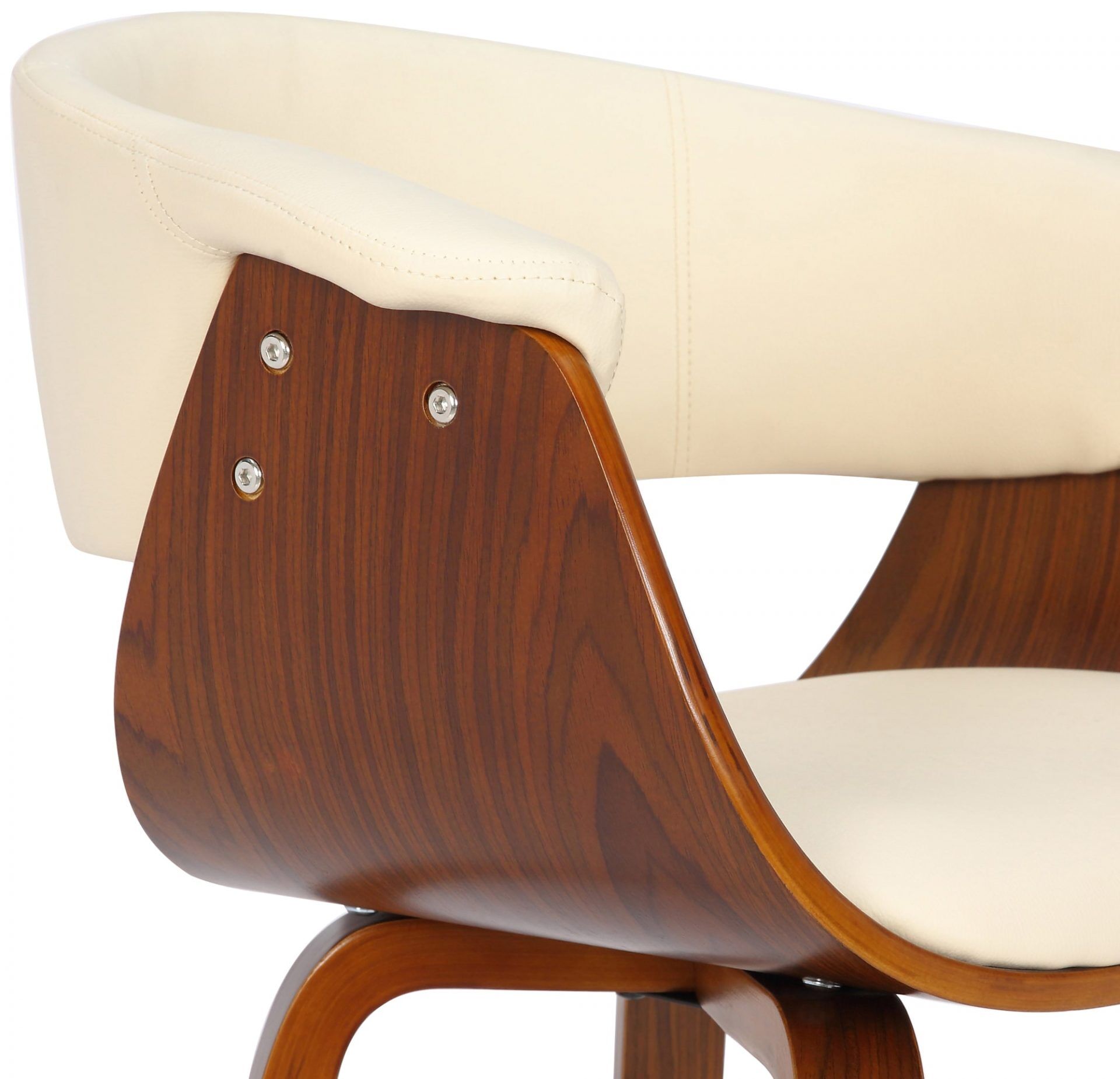 2er Set Stühle Bruce Kunstleder walnuss, creme