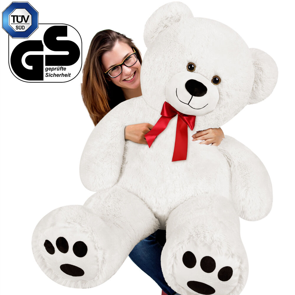 Plüschtier Teddybär XXL Weiß 150cm