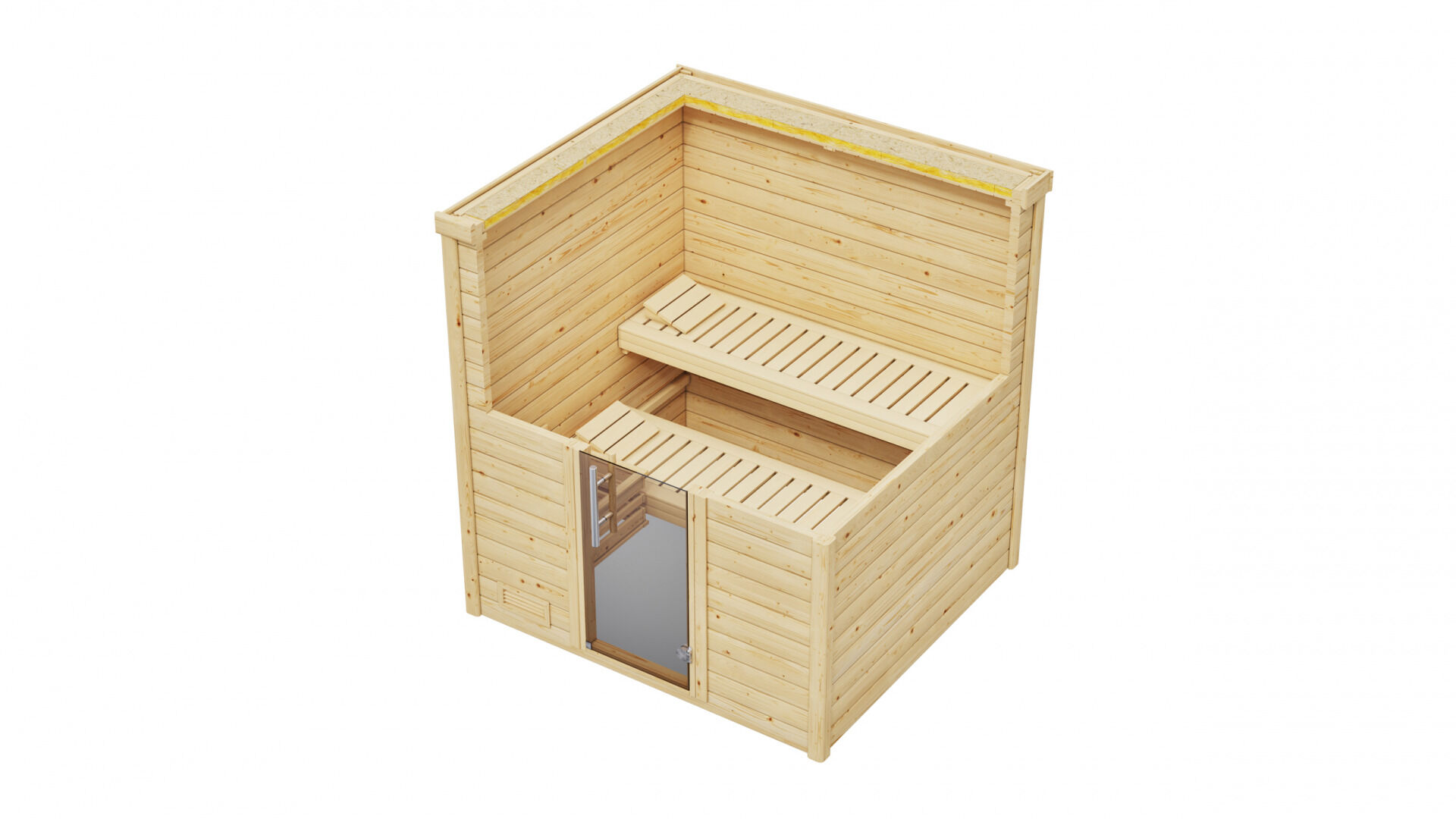 weka Premium-Massivholzsauna 45 mm BERGEN 2, ohne Ofen, ohne Beleuchtung