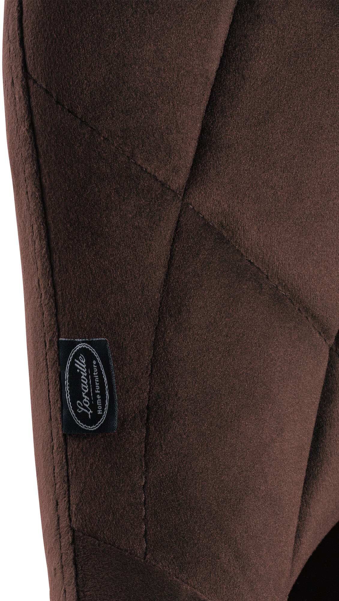 Barhocker Lazio Samt weiß, braun