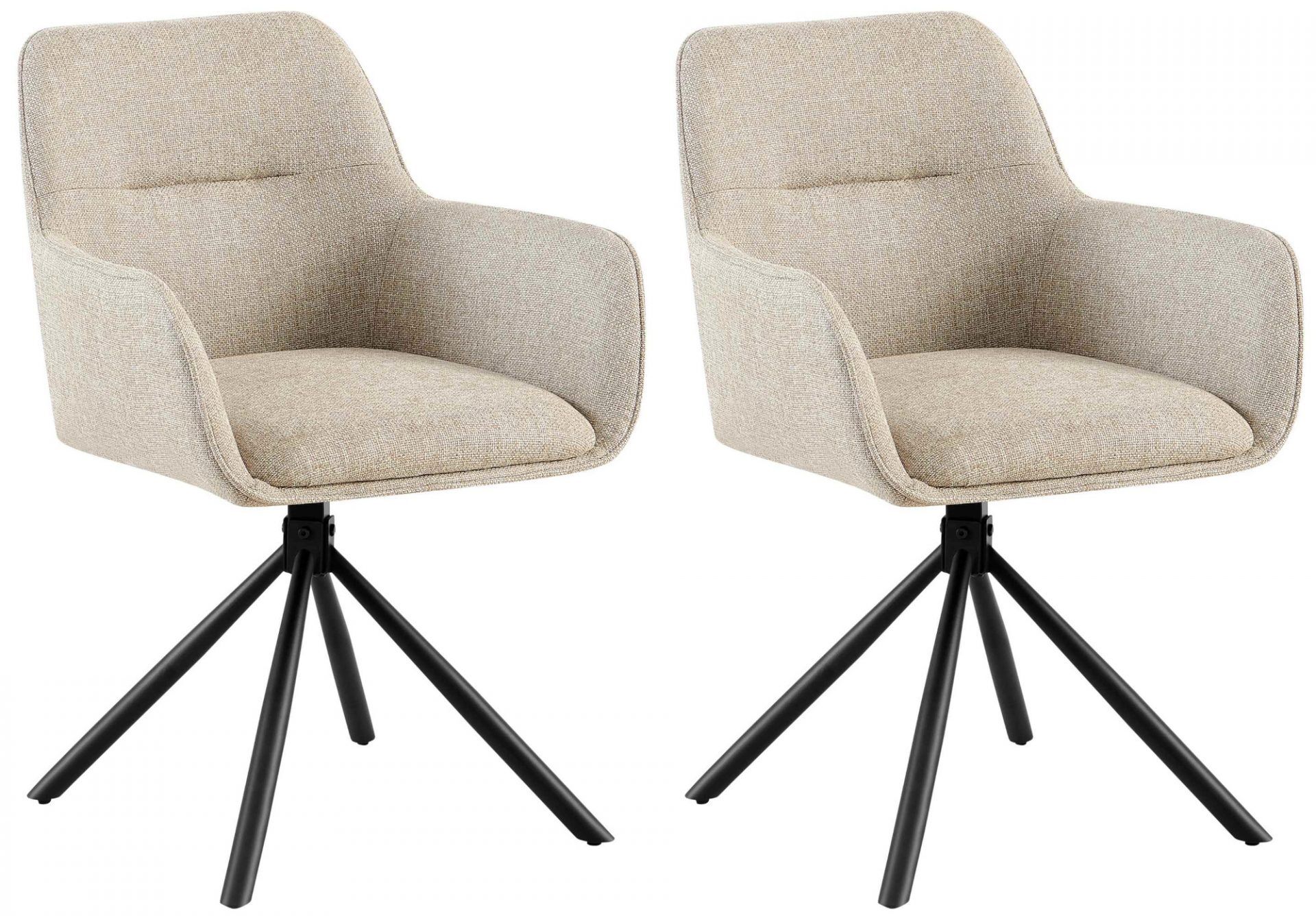 2er Set Stuhl Tipton Stoff, taupe
