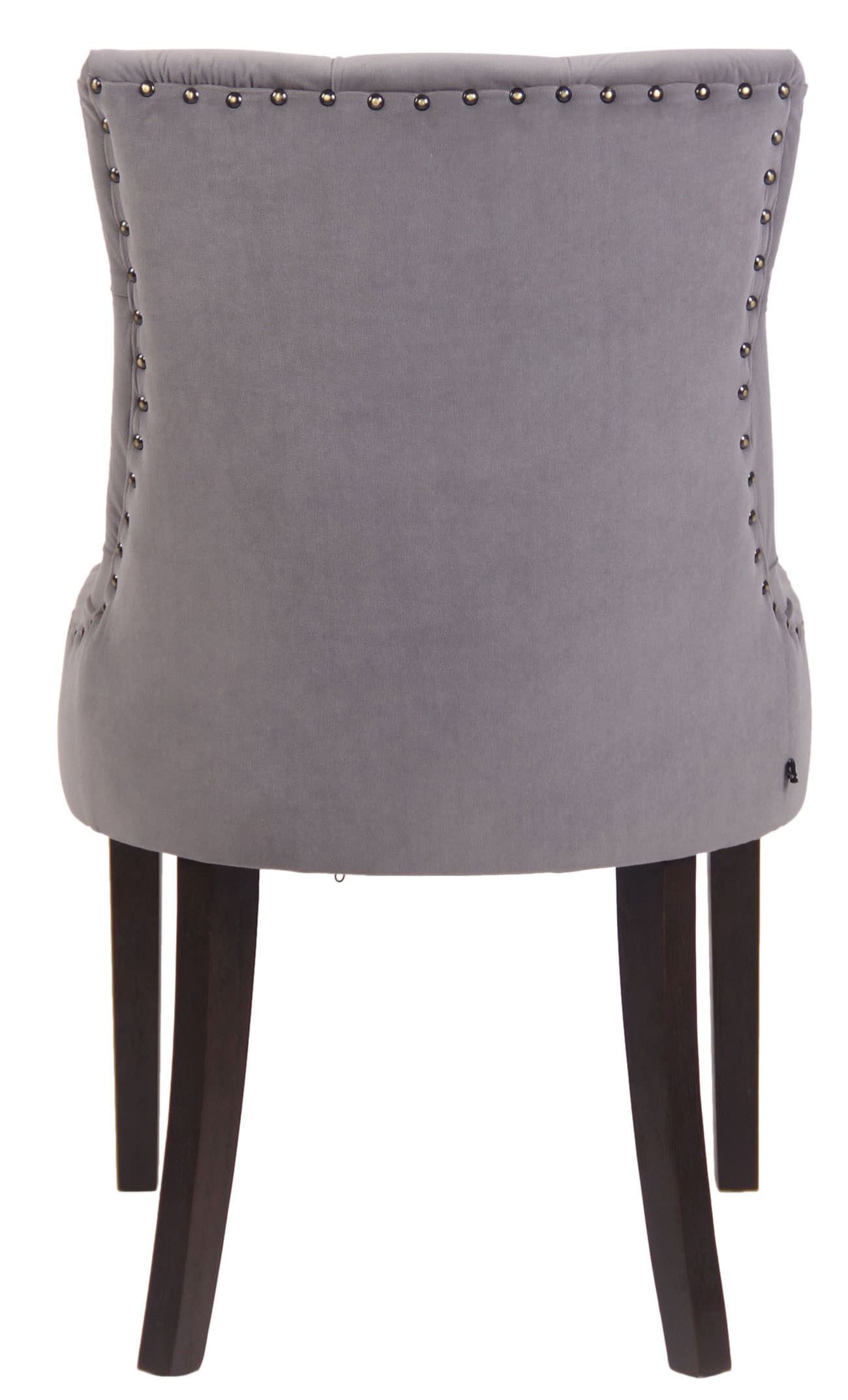 Esszimmerstuhl Aberdeen Samt antik, grau