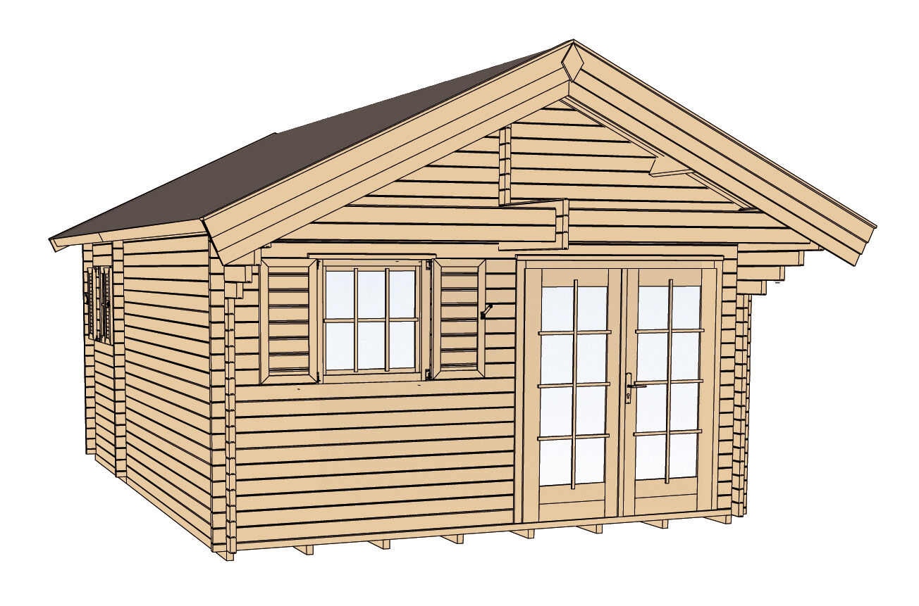 weka Weekendhaus 155 Gartenhaus 5,0x6,9m
