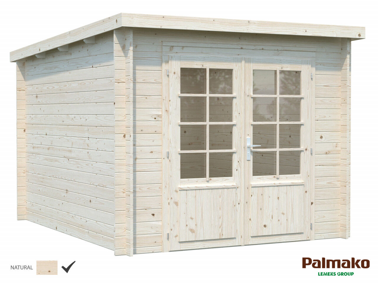 Flachdach Palmako Gartenhaus Ella 6,9 m²