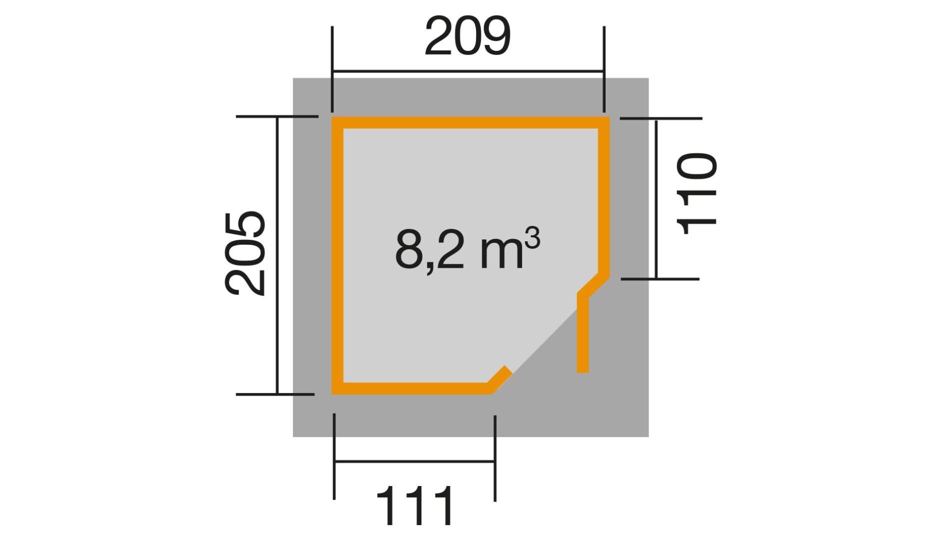 weka Gartenhaus 229 - 2,4x2,4m