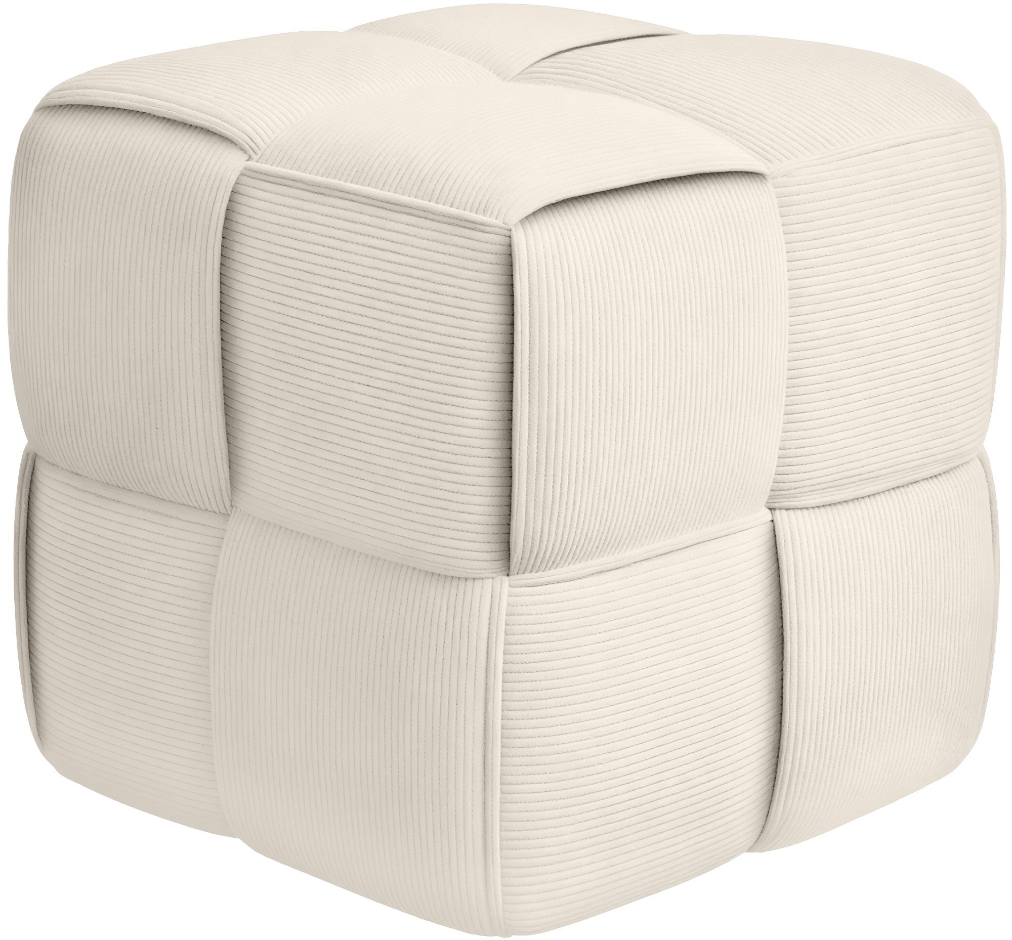 Sitzhocker Forinta Cord, creme
